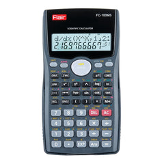 Flair FC-100MS Desktop Series Scientific Calculator | 300 Functions With 40 Scientific Calculations | Two Line Display | 10 + 2 Digits Calculator | For Student & Financial Work | Black