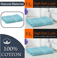 Fresh From Loom Luxury Edition Egyptian 100% Pure Cotton Bath Towel 600 Gsm | High Water Heavy Soft Dual Stitched Bath Towel (Turquoise Blue)
