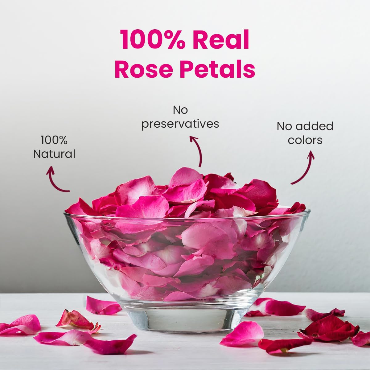Blue Tea Caffeine Free Rose Flower Herbal Tea - 100gm Pet Jar, 3.5 Ounce, 100 Cups | Non-GMO, Flower Based Super Antioxidant Tea - Vitamin-C Rich For Beautiful Hair & Skin