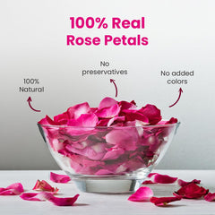 Blue Tea Caffeine Free Rose Flower Herbal Tea - 100gm Pet Jar, 3.5 Ounce, 100 Cups | Non-GMO, Flower Based Super Antioxidant Tea - Vitamin-C Rich For Beautiful Hair & Skin