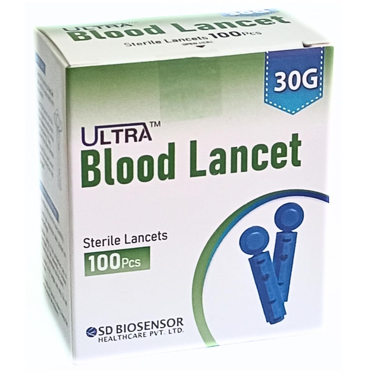 SD Codefree Blood Glucose Test Strips With SD Round Lancet - 100 Test Strips + 100 Lancets