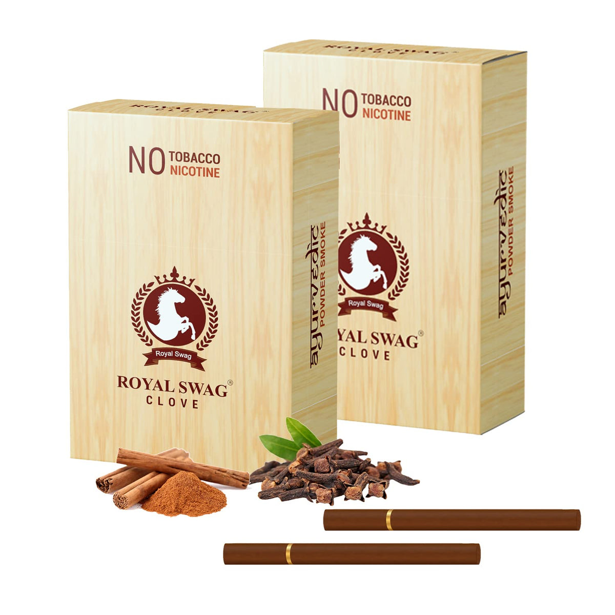 Royal Swag Ayurvedic & Herbal Cigarette, Clove Flavour - (20 Sticks)