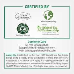 Gopaldhara Darjeeling Romance Premium White Tea - 100gm Tin Can, 3.5 Ounce | Premium White Mellow Sweet Whole Leaf Tea - Low Caffeine