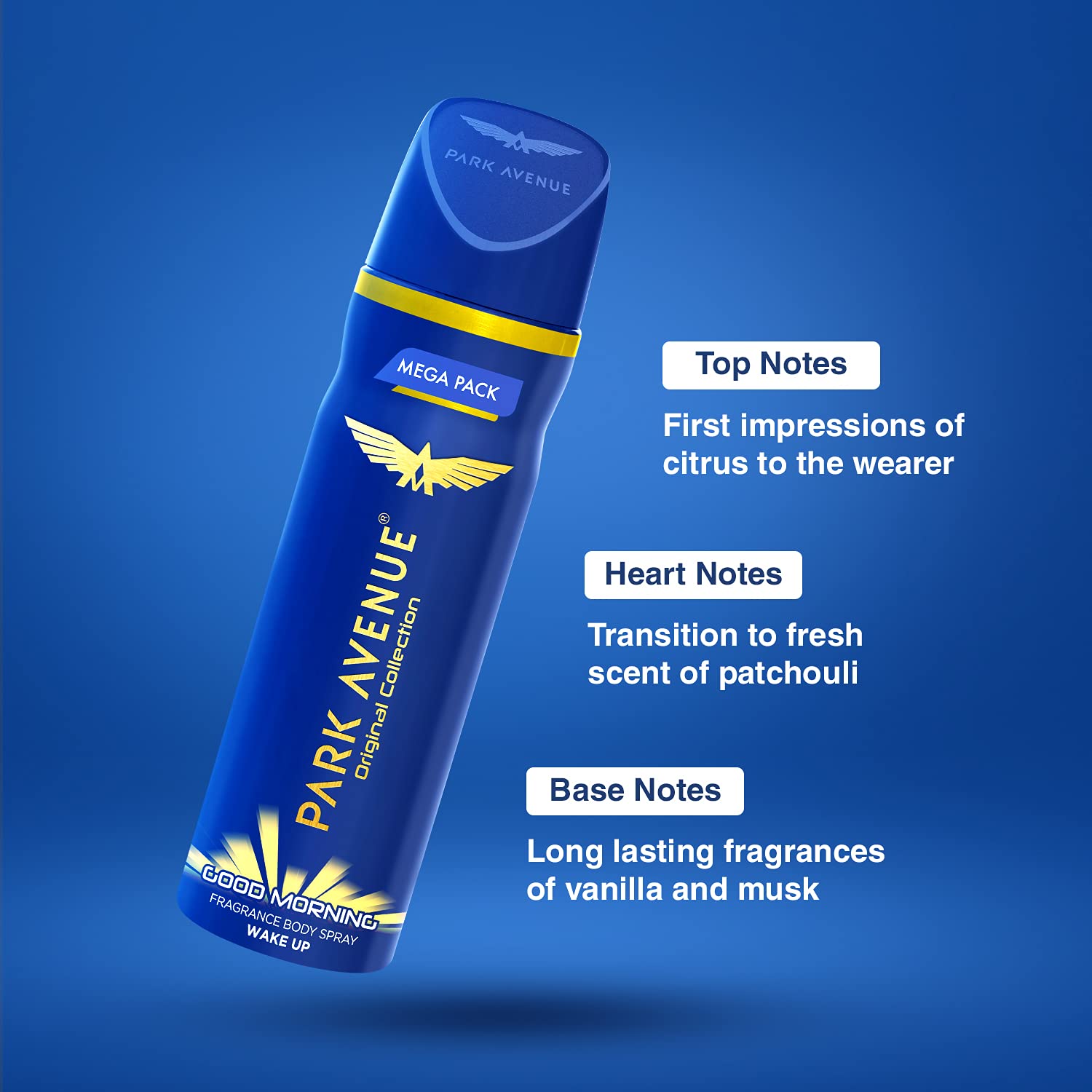 PARK AVENUE GOOD MORNING DEODORANT BODY SPRAY FOR MEN 220ML 7.4 FL.OZ.