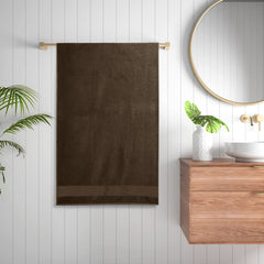 Wakefit 100% Cotton Bath Towels Large Size 500 Gsm | Bathing Towel For Men & Women Terry -2 Pieces (Cafe Noir & Grape Wine)