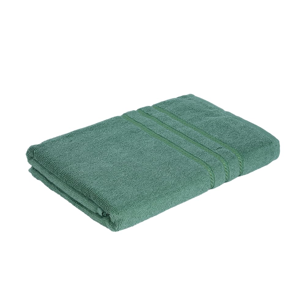 Nexhouse Cotton Bath Towel 550 Gsm | Super Absorbent, Quick Drying, Soft Texture Towel (Green)