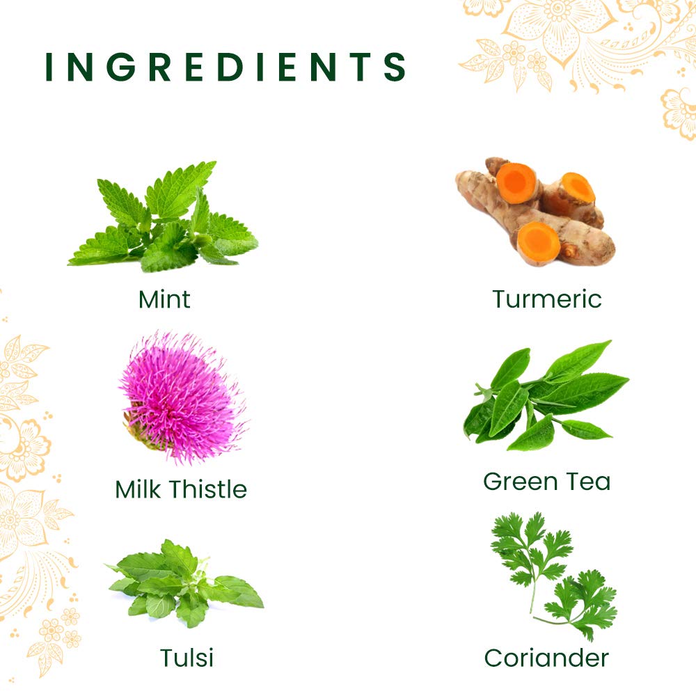 Roshi Ginger Hibiscus Digestive Delight Tea + Moroccan Mint Tulsi Detox Green Tea Combo - Pack Of 2 X 25 Tea Bags | 100% Natural Ingredients - After Meal Digestion Tea