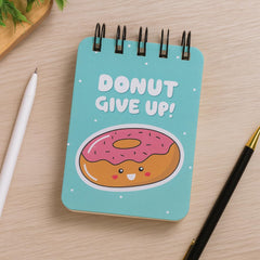Spiral Pocket Notebook, Cute Mini Notepad, Handy Notebook For School (Donut) Pack Of 1