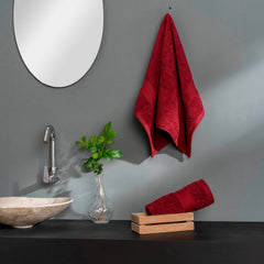 Ddecor Cotton Hand Towel 500 Gsm - Pack Of 2 (Magenta)