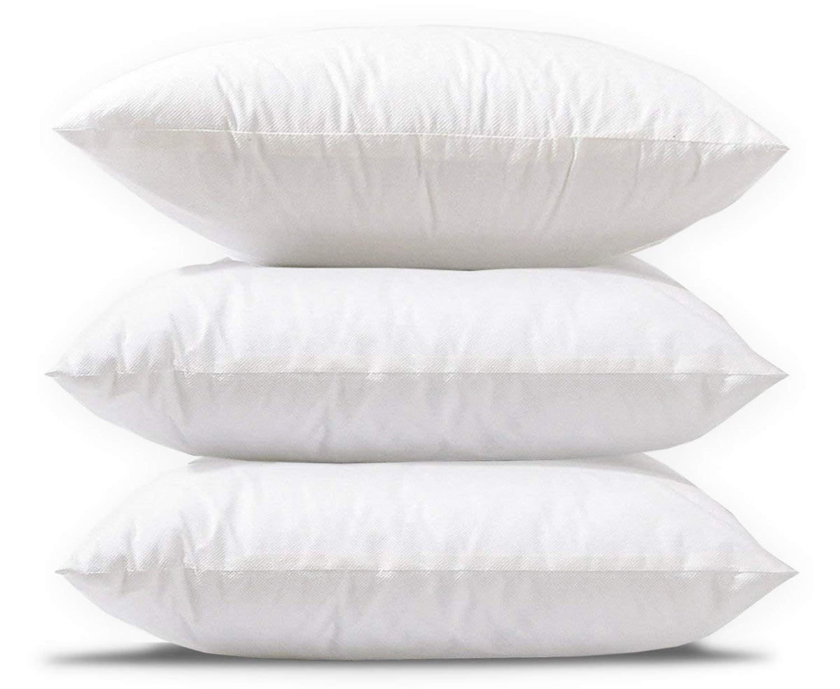 Microfiber Soft Pillow, Sofa Pillow Cushion, Bed Takiya, Comfortable, White - 16 Inch | Bed Pillow, Washable, Easy To Clean & Maintain | Perfect Support For Relaxation - Pack Of 3
