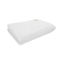 Softspun Microfiber Bath And Hair Care Towel Towel 221 Gsm | Soft & Comfortable, Large Multi-Purpose Highly Absorbent (White)