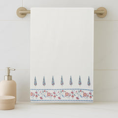 Haus & Kinder Regalia Waffle Bath Towel 400 Gsm | Honeycomb Large Size Bathing Towels | Blossom Whisper White