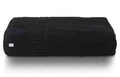 Kuber Industries Premium Bath Towel 1500 Gsm | Super Soft, Fluffy & Absorbent Cotton Bath Towel Perfect For Daily Use (Black) - Pack Of 3