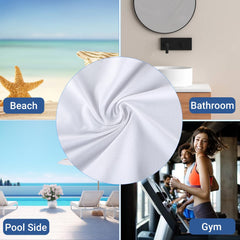 Kuber Industries Face Towel 200 Gsm | Cotton Easily Washable Travel Friendly Pocket Towels & Gym Napkins | Pack Of 12 (White)