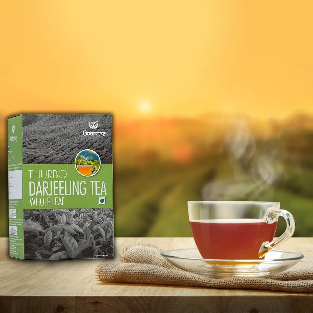Goodricke Thurbo Darjeeling Whole Leaf Tea - 100gm, 3.5 Ounce | Premium Black Long Loose Tea Leaves With Rich Taste - 100% Pure & Original Single Estate Chai Patti | Low Caffeine