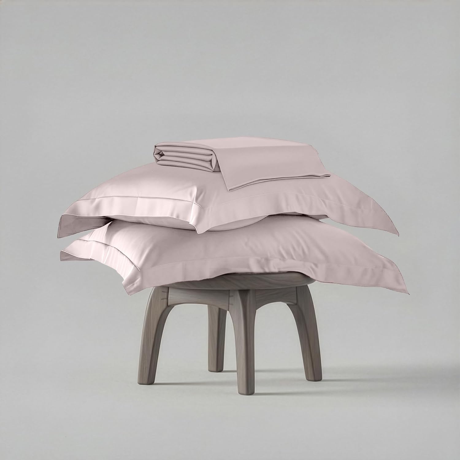 Double Bedsheet With 2 Pillow Covers - 90 X 100 Inches, Blushing Pink | 300 TC Ultra Satin Premium Bedding Set | Gift For Couples, Wedding, Anniversary, Date Night