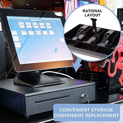 Cash Tray - Store Cash Organizer Tray 4 Bills 3 Coins Money Storage Box, Special Feature - Durable, Portable, Colour - Black