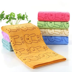 Teddyify Soft Cotton Baby Bath Towel 500 Gsm | Infants, New Born Babies Towel High Absorbent, Soft Cotton Premium Washcloth (Multicolor) - Pack Of 2