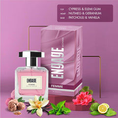 Engage Femme Eau De Parfum  | Citrus And Floral Fragrance | Skin Friendly Perfume For Women 90ml 3 Fl.oz.