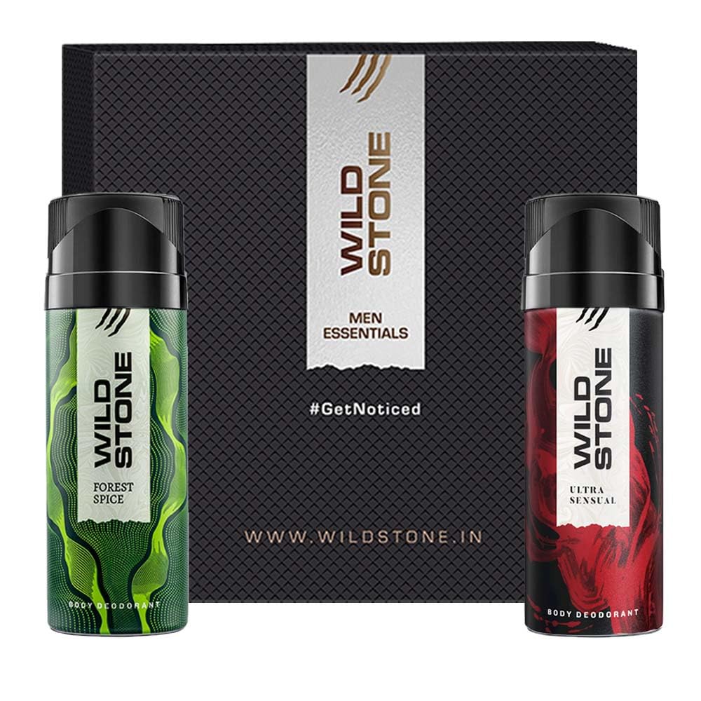 Wild Stone Forest Spice & Ultra Sensual Deodorant 300ml 10.1 Fl.oz. Pack Of 2 | Best Gift For Boyfriend