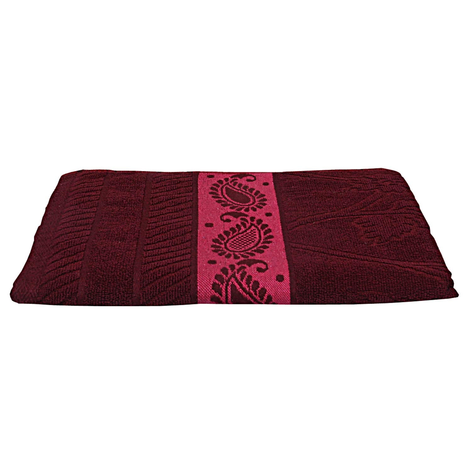 Kuber Industries Cotton Bath Towel 400 Gsm 4 Pieces (Maroon)