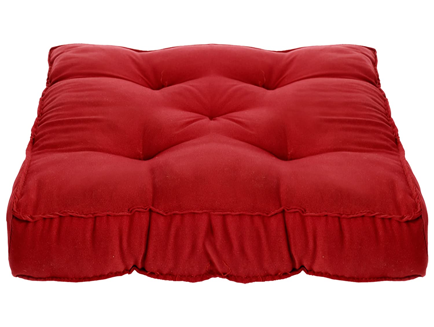 Microfiber Chair Pad For Office, Home - Sitting Cushion Pillow For Seat, Maroon - Standard Size | Floor Pillow, Washable, Chair Cushion Pillow - Pack Of 2