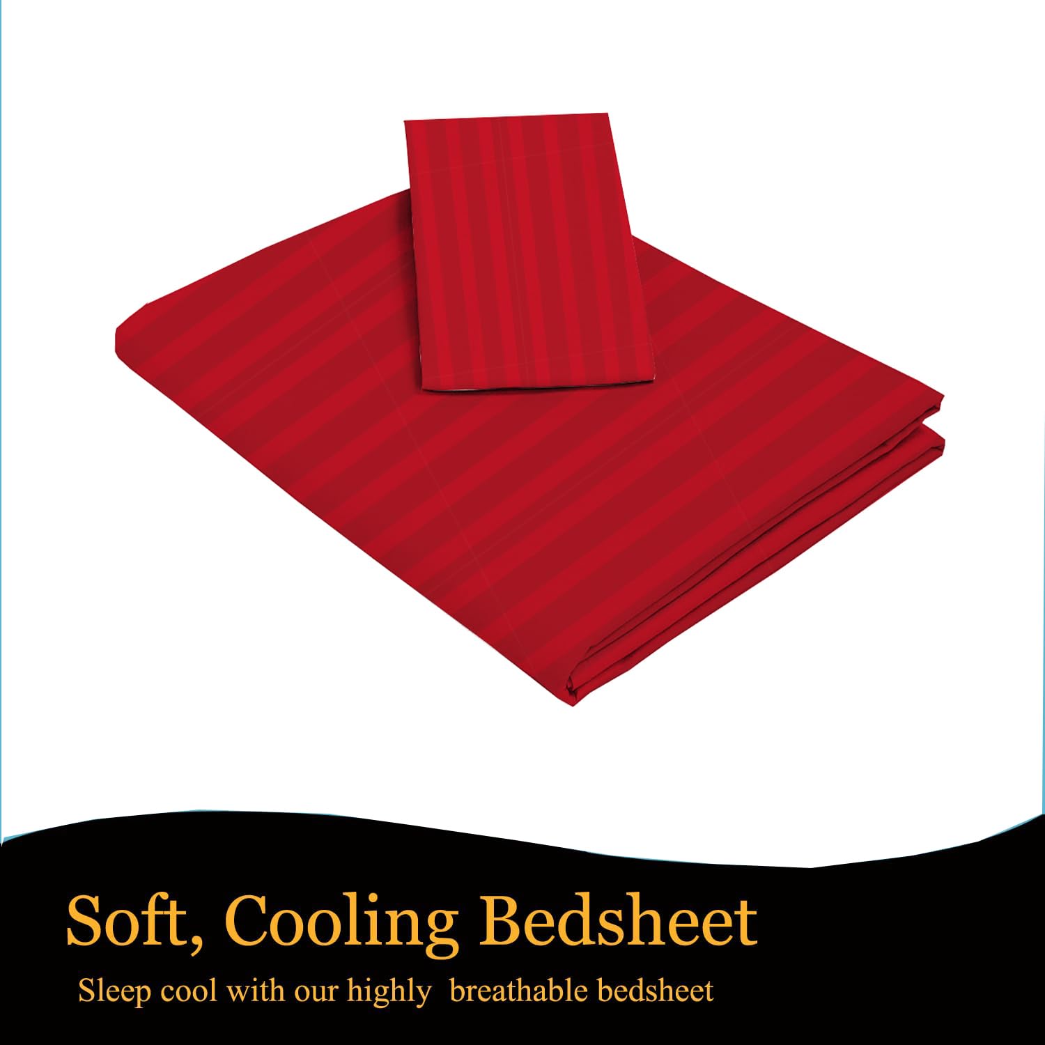 1 Single Bedsheet With 1 Pillow Cover - 60 X 90 Inches, Maroon | Durable & Long-Lasting | Naturally Soft, Breathable, & Skin-Friendly