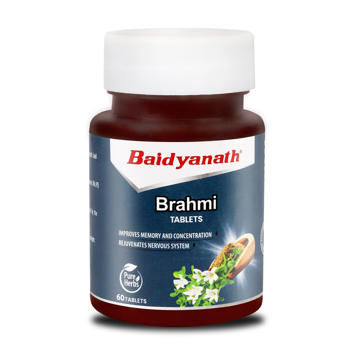 Baidyanath Brahmi Tablets Helps To Handle Life’s Daily Stress, Promotes Mind Relaxation | 60 Tablets 100gm 0.2lbs