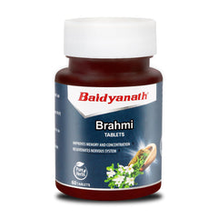 Baidyanath Brahmi Tablets Helps To Handle Life’s Daily Stress, Promotes Mind Relaxation | 60 Tablets 100gm 0.2lbs
