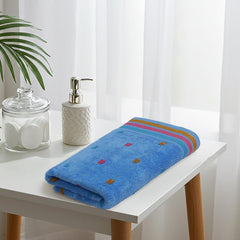 Liberty Towels Ultra Zero Twist 100% Cotton Large Size Towel 500 Gsm | Ultra Soft, Highly Absorbent, Quick Dry Bath Towel (Blue)