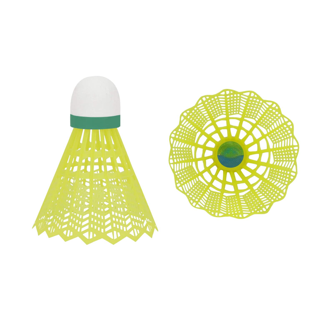 Sarasi Plastic Badminton Shuttlecock For Kids & Adult | Yellow , Pack Of 2 | Special Feature - Non - Toxic