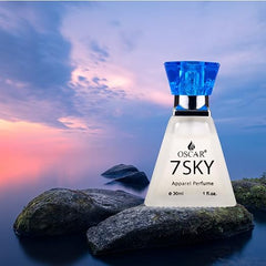 Oscar 7 Sky Mysty Long Lasting Perfume For Men & Women | Floral Woody Musk Fragrance | Everyday Unisex Skin Friendly Perfume Spray | 30ml 1 Fl.oz. Each X2