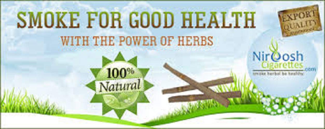 Herbal Filter Dhoompan Cigarette For Quit Smoking - Pack Of 3X 20 Cigarette Sticks | No Addiction Handmade Herbal Cigarette - Tobacco & Nicotine Free
