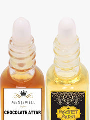 Menjewell Chocolate + Magnet Musk Attar 5ml 0.17 Fl.oz. Each Pack Of 2 Unisex Fragrance | Long Lasting | Luxury Fragrance