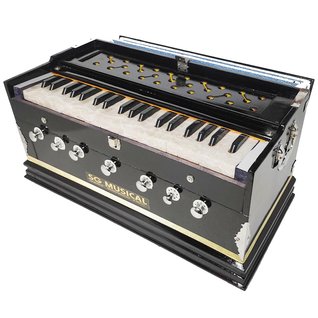Best Harmonium For Beginners - 7 Stopper, Churidar Double Bellow, 39 Key, Two Reed (Bass Male) | Handmade Instrument