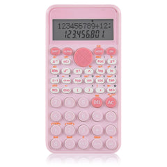 EooCoo 2-Line Standard Scientific Calculator, Cute Desk Accessories, Portable and Cute School Office Supplies, Suitable for Primary School to College Student Use(Pink)