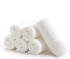 Ivaza Cotton Face Towel Super Soft Hand Towels | Gym & Workout Towels (White)- Pack Of 4