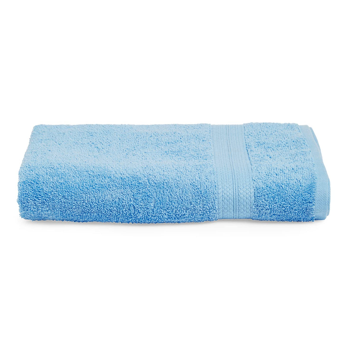 Spaces 100% Cotton Bath Towel 500 Gsm | High Absorbency Easy Care Soft Feel Cotton Bath Towels (Light Blue)