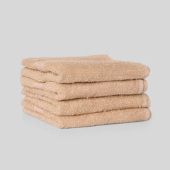 Kopa Quick Dry 100% Cotton Soft Terry Face Towel 640 Gsm | Quick Dry 100% Cotton Super Absorbent, Lightweight (D'Ross) Face Towel (Taupe)- Pack Of 4