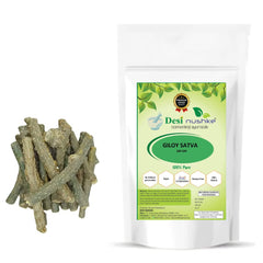 Desi Nushke Giloy Satva Raw, Giloy Satva, Help To Boost Immunity, Natural & Organic Giloy Satwa, Help Promote Health Benefits Like Skin Health, Anti - Inflammatory | 100gm 0.2lbs
