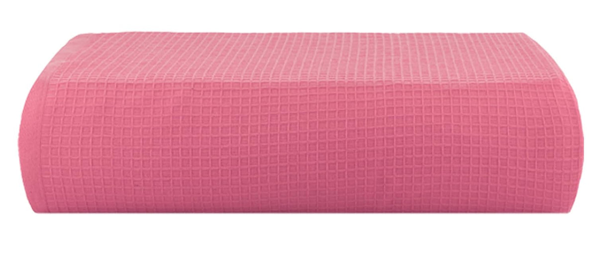 Casa Copenhagen Egyptian Cotton Waffle Large Bath Towel 500 Gsm (Pink)