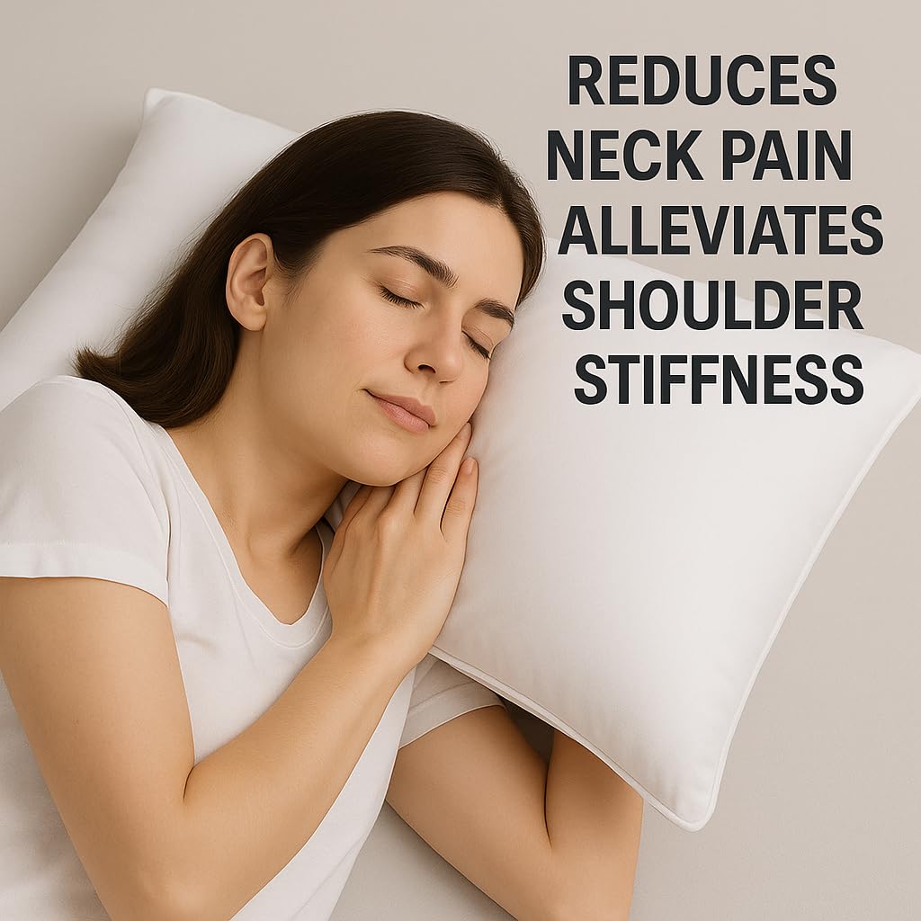 Microfiber White Pillow, Luxurious Bed Hotel Pillows - 16 X 24 Inch | White Soft Density For Neck Support & Back Sleepers, Extra Comfort, Bed Pillow, For Neck Support - Set Of 2