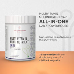 Autoimmunity Care Multivitamin Multi Nutrient Care , Daily Multivitamin With A, D, E, K, B - Complex, C, Multiminerals, Micronutrients For Optimal Health, Cellular Function | 100gm 0.2lbs