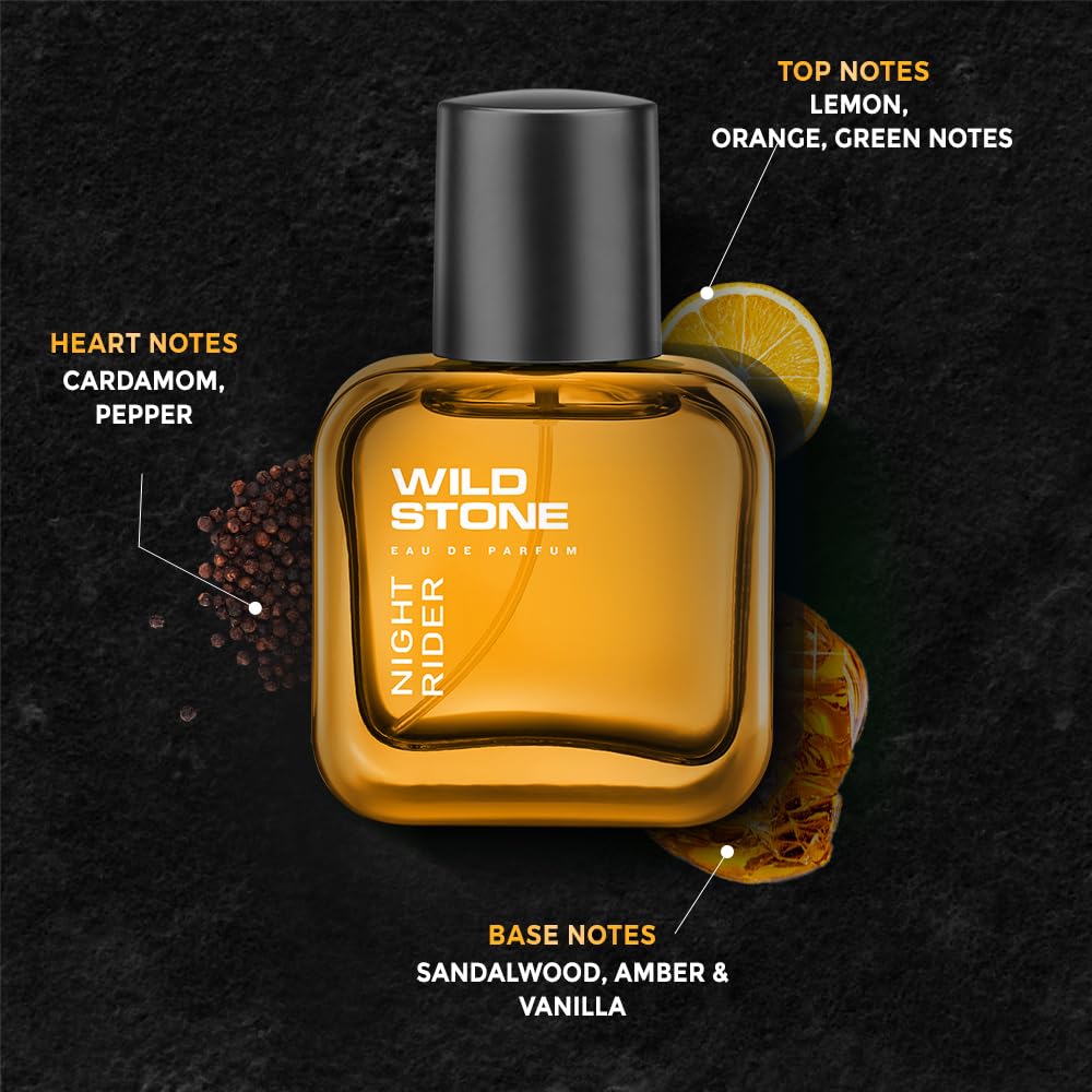 Wild Stone Night Rider Eau De Perfume 30ml 1.0 Fl.oz.| Long Lasting Fragrance | Perfect Gift For Husband