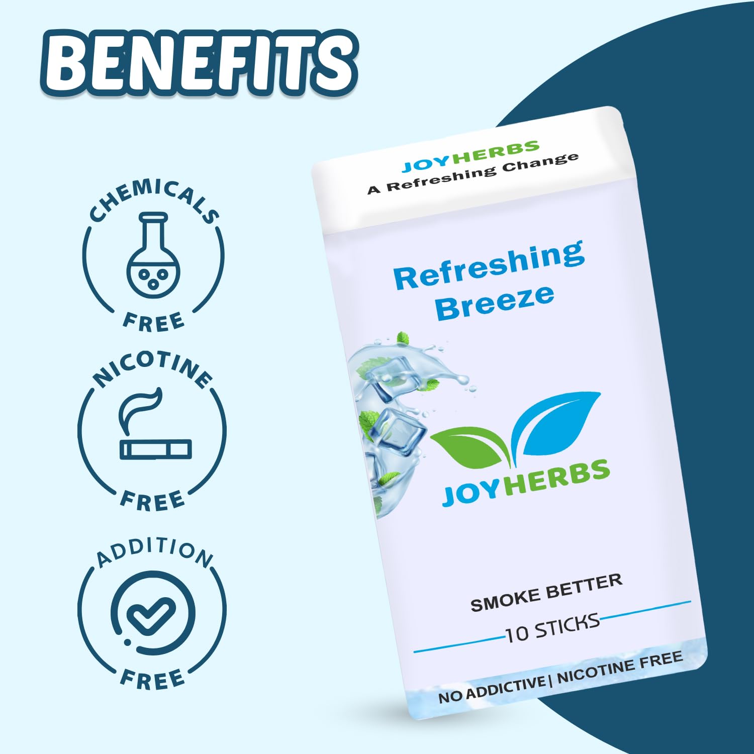 Ayurvedic Herbs Tobacco Alternatives, Non Addictive | Refreshing Breeze Flavour 40 Sticks - Tobacco And Nicotine Free