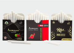 Aarogyam Herbals Tobacco & Nicotine Free Herbal Flavored Cigarette For Relieve Stress And Mood Enhance Product  Double Apple, Watermelon, Relax Flavour - Pack Of 3 30 Sticks