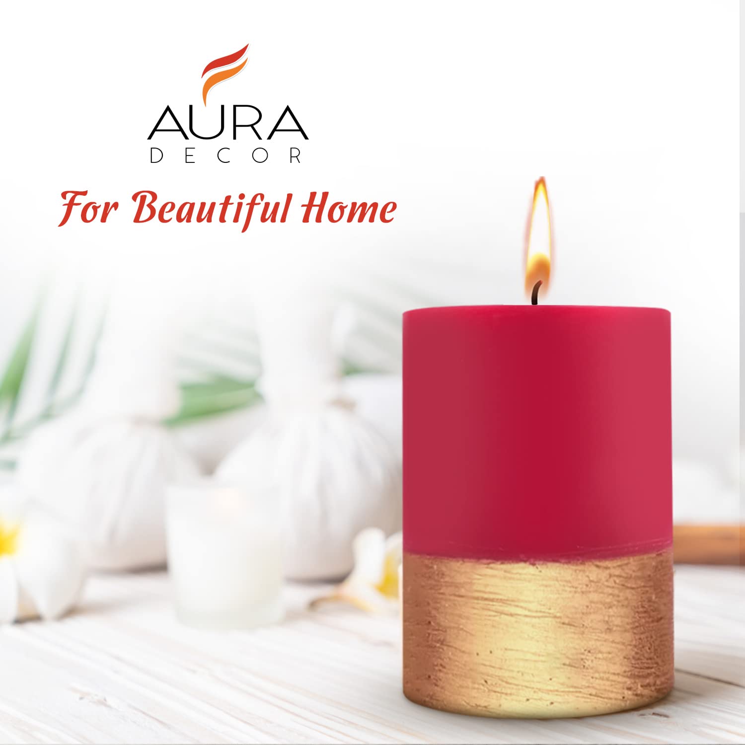 ROSE GOLD FINISH FRAGRANCE CANDLES | BURNING TIME 60 HOURS | GIFT BOX SET OF 2