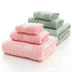 Mush Bamboo Luxurious 2 Bath + 2 Hand & 2 Face Towel 1800 Gsm | Ultra Soft, Absorbent & Antimicrobial Towel (Olive & Pink) -6 Piece