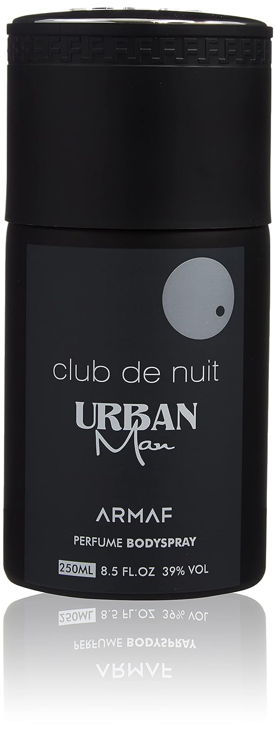 Armaf Club De Nuit Urban Man Perfume Body Spray 250ml 8.5 Fl.oz. Daily Wear Deo For Men | Long Lasting | Alcohol Free