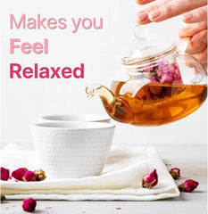 Blue Tea Caffeine Free Rose Buds Flower Herbal Tea - Pack Of 2 X 30gm Pet Jar, 1.05 Ounce Each, 60 Cups | Non-GMO, Flower Based Detox Tea - Gluten Free | Beautiful Hair & Skin